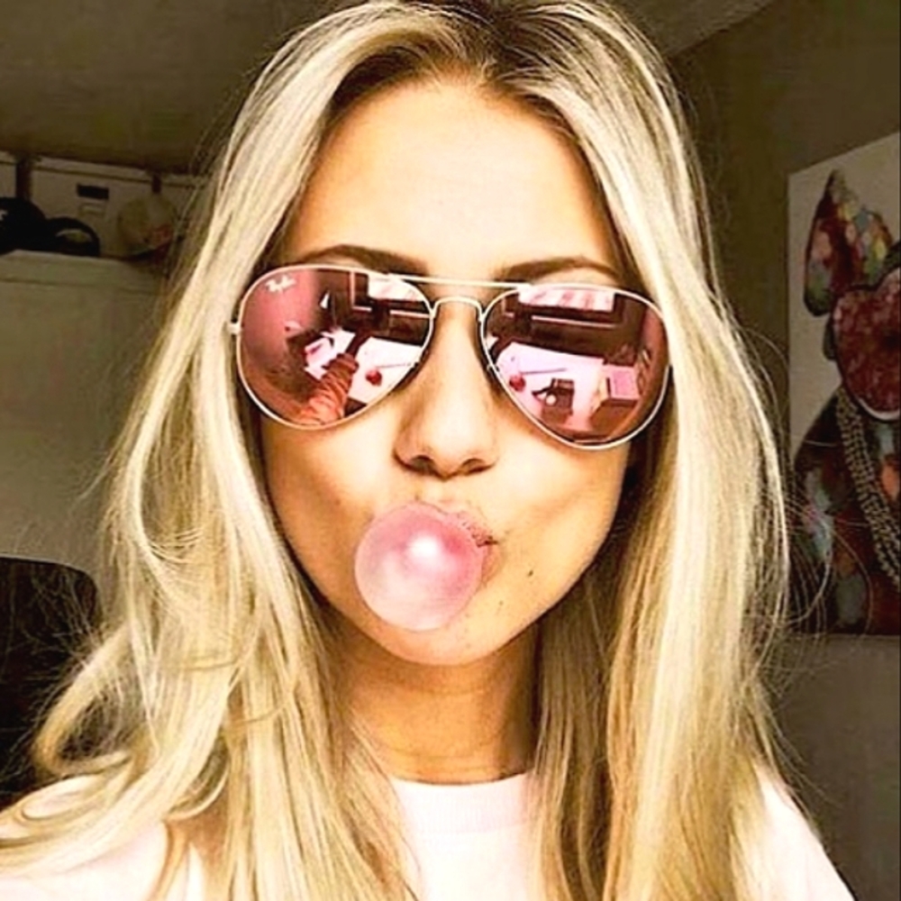LIKE NEW Ray-Ban Aviator RB3025 Copper Pink Mirror Sunglasses Unisex